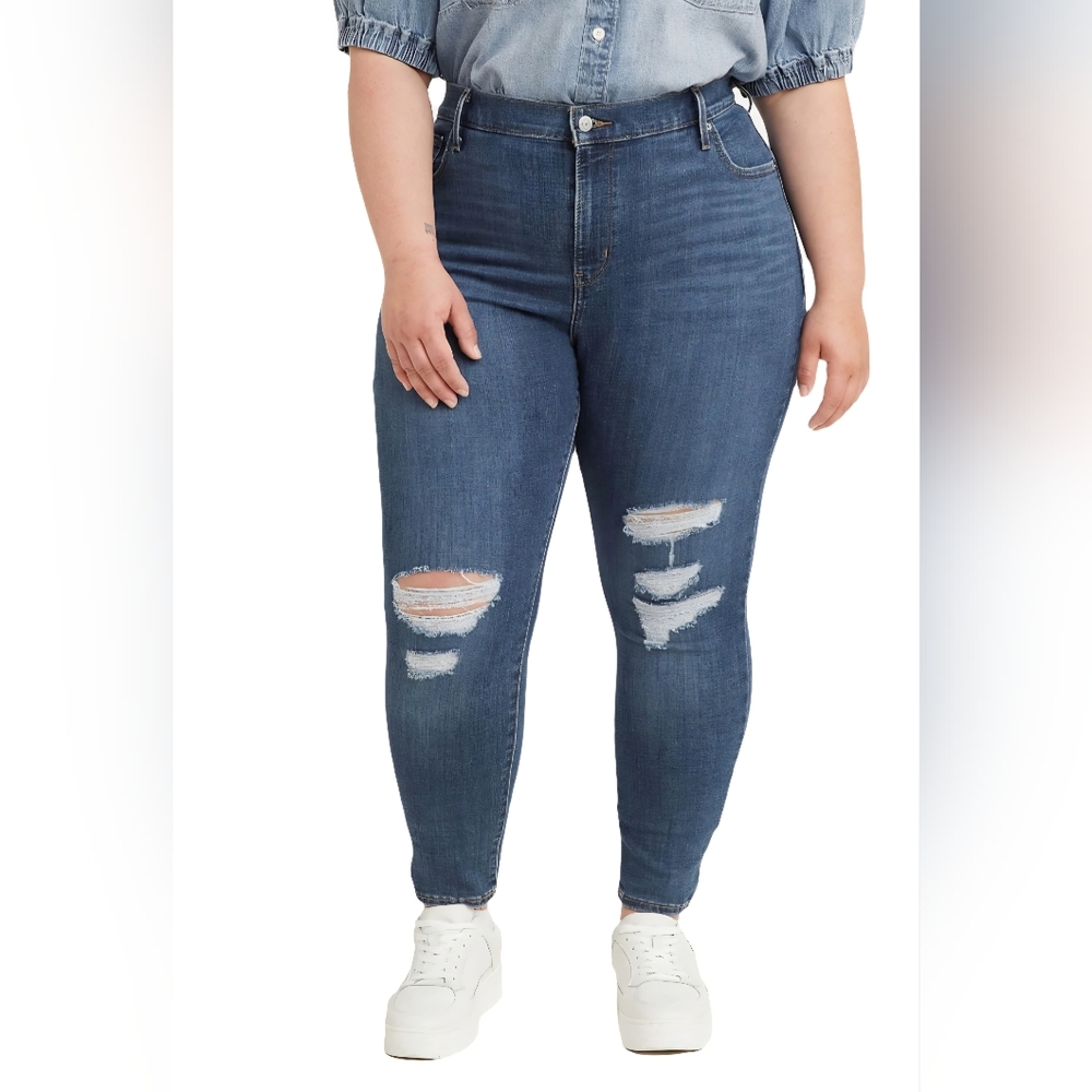 NWT Levi's 721 High Rise Skinny Distressed Jeans Women's Size 20W